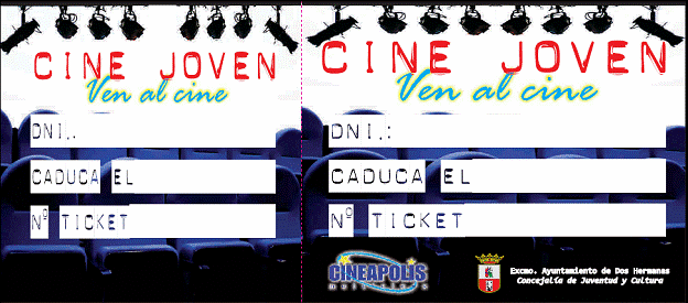 Nueva convocatoria para recoger los tickets del programa «Cine Joven»